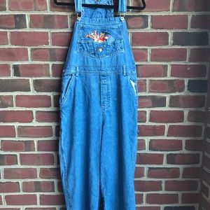 Vtg Disney Winnie the Pooh Overalls Embroidered